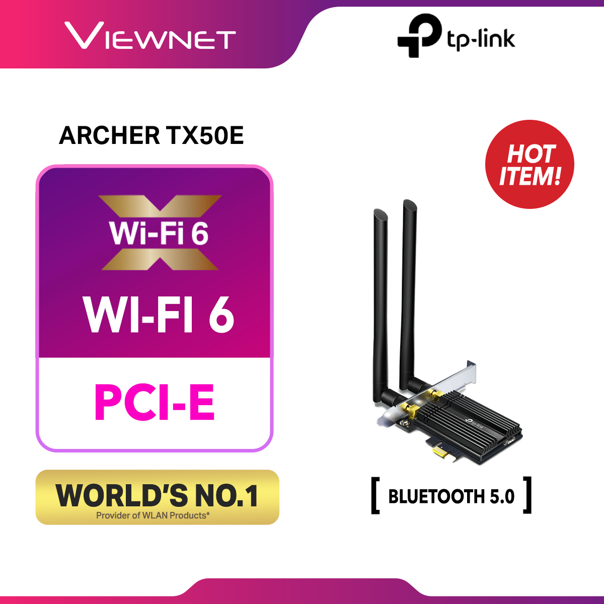 TP-Link Archer TX50E AX3000 Wi-Fi 6 Bluetooth 5.0 PCIe Adapter Archer TX50E