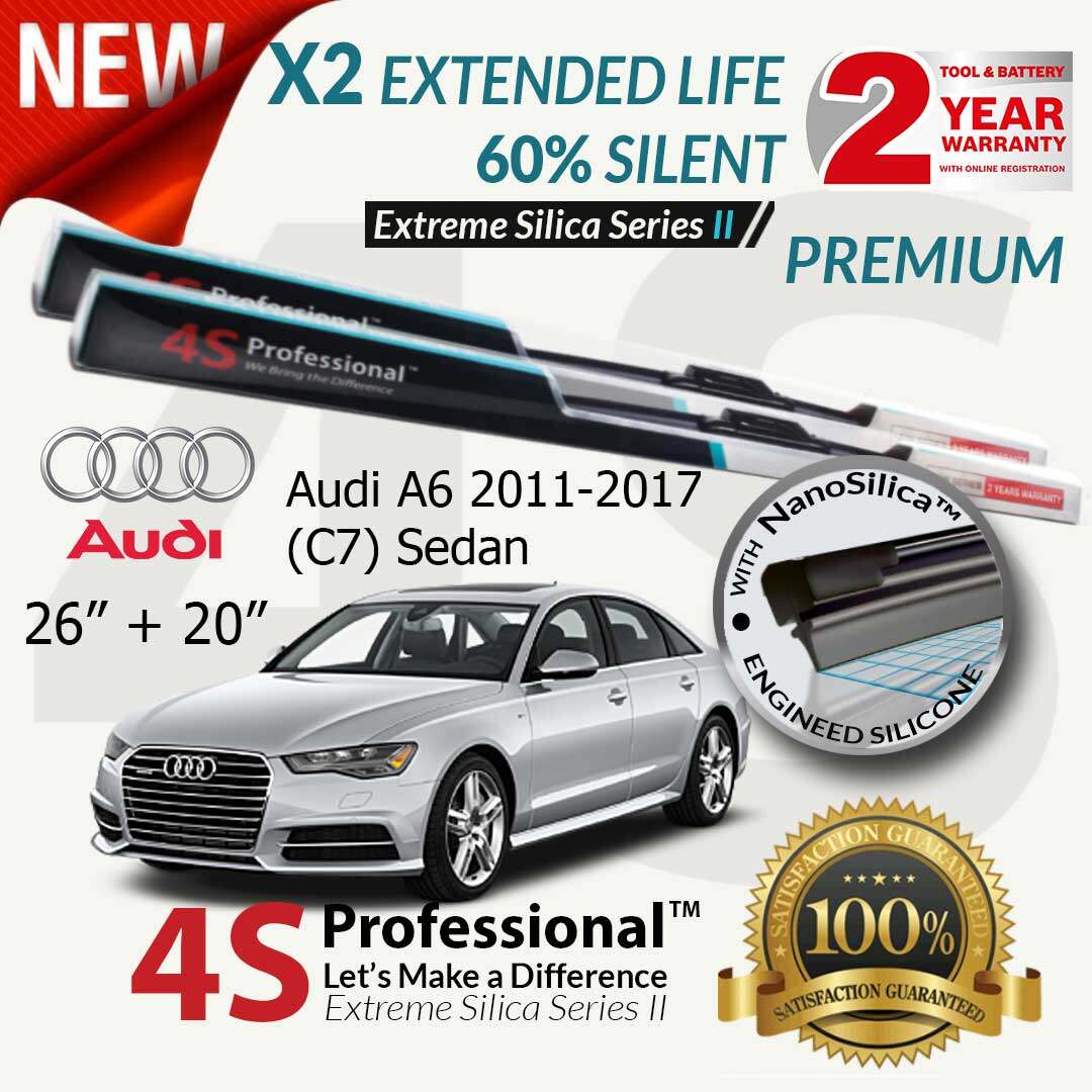 Audi A6 2011-2017 (C7) Sedan 4S Professional Extreme Silica II Silicone Wipers