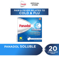 Panadol Soluble Effervescent Tablet for Pain & Fever related to Cold & Flu (20s)