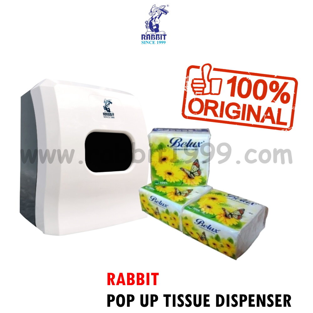 RABBIT POP UP TISSUE DISPENSER - white - pop up tissue dispenser / tissue dispenser / tisu dispenser / table tissue dispenser / berkas tisu / kotak tisu / Pop Up Tissue Dispenser / Pop Up Dispenser Table Tissue Dispenser and Bill Pop Up