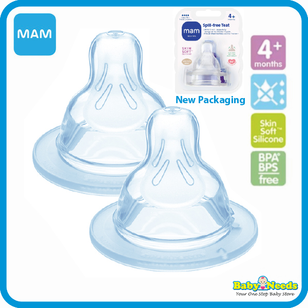 MAM Silk Teat 2pcs (Size 0/1/2/3/Spill-free/Fast Flow)