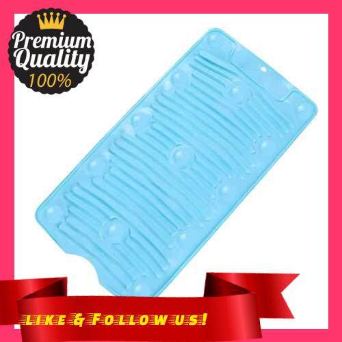 People\'s Choice Household Washboard Non-Slip Suction Cup Laundry Pad Portable Folding Collapsible Washboard Multifunctional Hand Wash Clothes Tool for Travel Laundry Board (Blue)