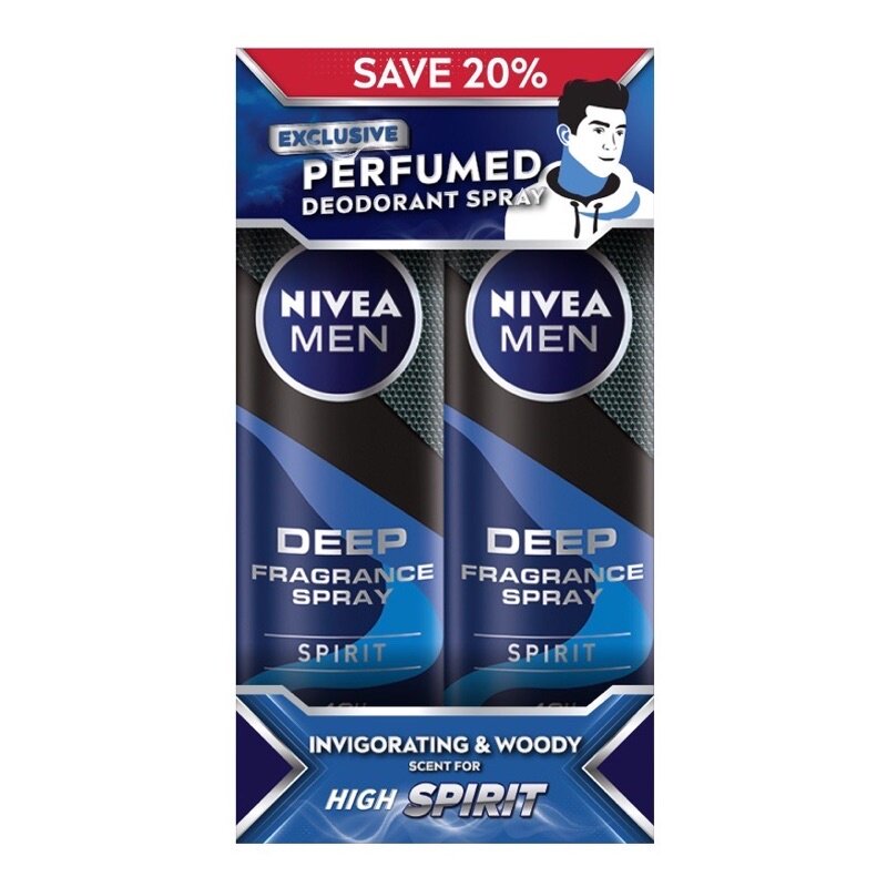 NIVEA Men Deodorant Spray - (2 x 150ml)