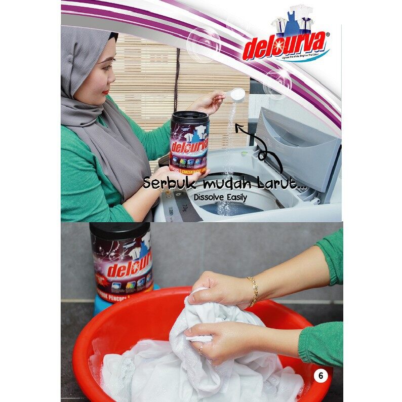 [ Local Ready Stock ] Delourva Stain Remover + 100 g detergent - Laundry detergent for school uniform
