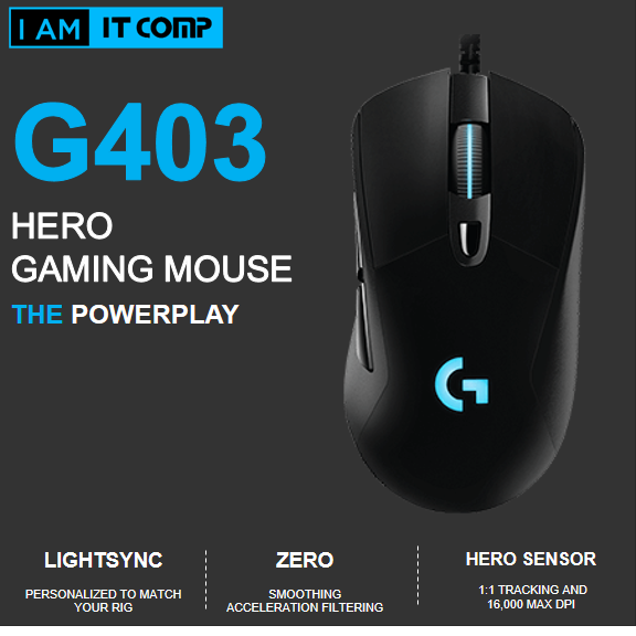 Logitech G403 Gaming Mouse With Hero 16K Sensor