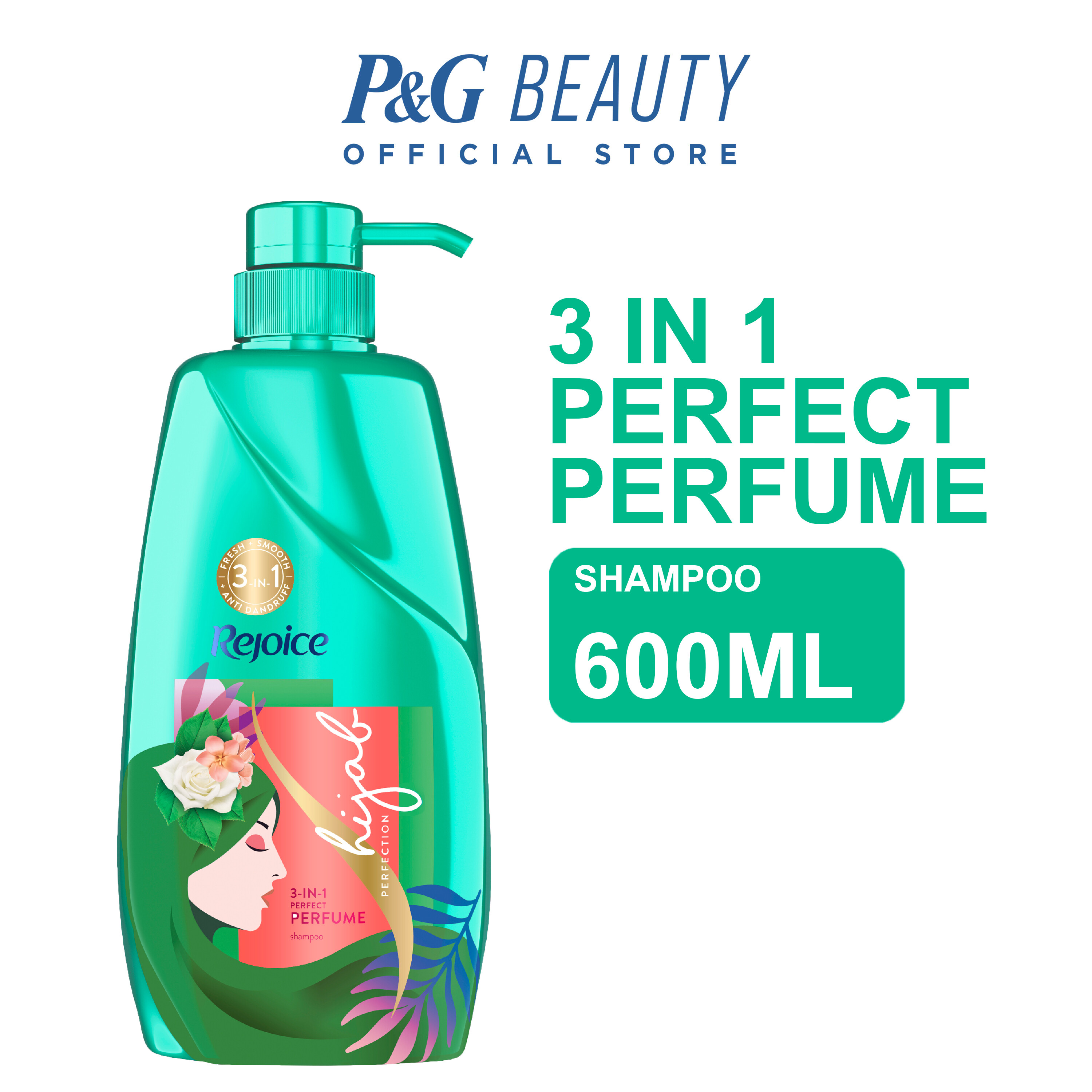 Rejoice Hijab Perfection 3in1 Perfect Perfume Shampoo 600ml New PGMall