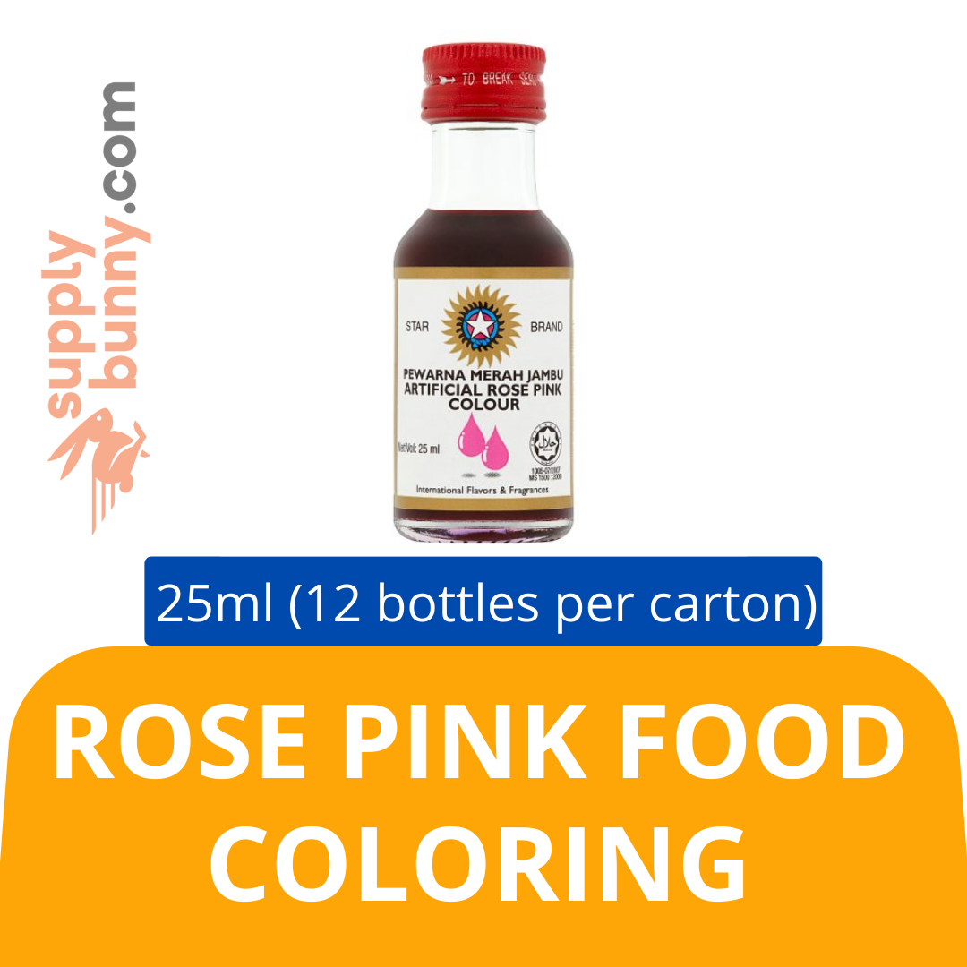 Rose Pink (25ml X 12 bottles) (sold per carton) 食用色素(玫瑰粉) PJ Grocer Pewarna Makanan Rose Pink