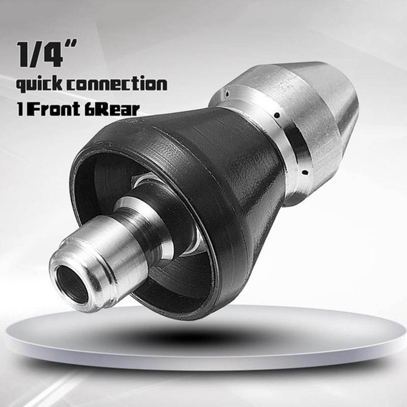 Vòi Làm Sạch Nước 1/4 Inch 5000 Psi Orifice 0.6Mm 1 Chuyển Tiếp 6 Máy Bay Phản Lực Phía Sau Máy Rửa Phun Áp Lực Mới Lạ Đầu Phun Vòi Phun Kết Nối Nhanh