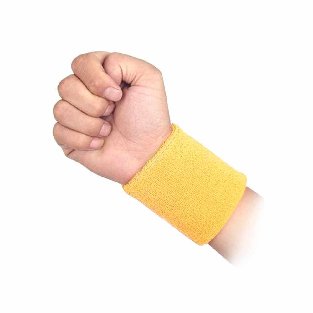 People's Choice Wrist Support Sportive Wrist Band Brace Wrist Wrap for Adults Sport Outdoor Activities Portable (Yellow)