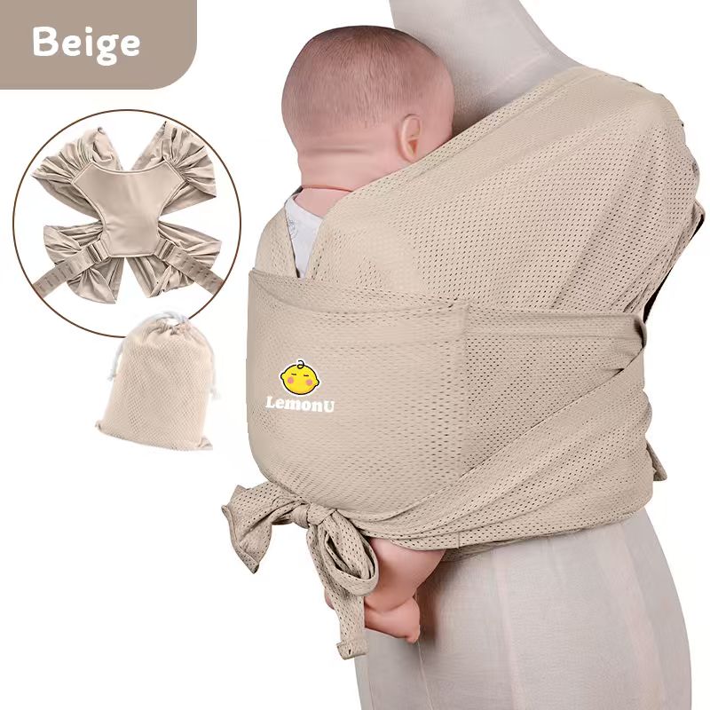 LemonU Baby Carrier Wrap Breathable Pembawa Bayi Flexible Adjustable Newborn Carrier