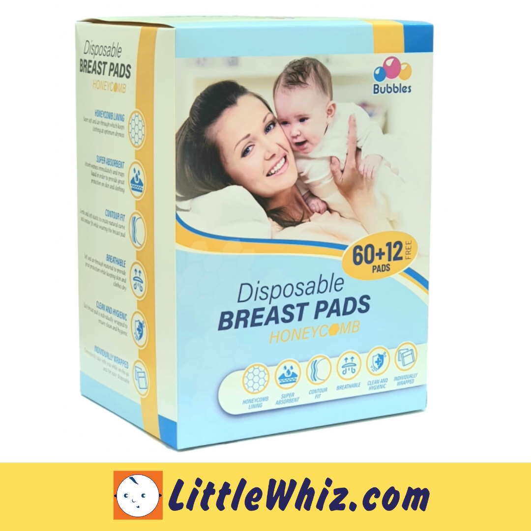 Bubbles: Disposable Breast Pads 60+12 - Honeycomb