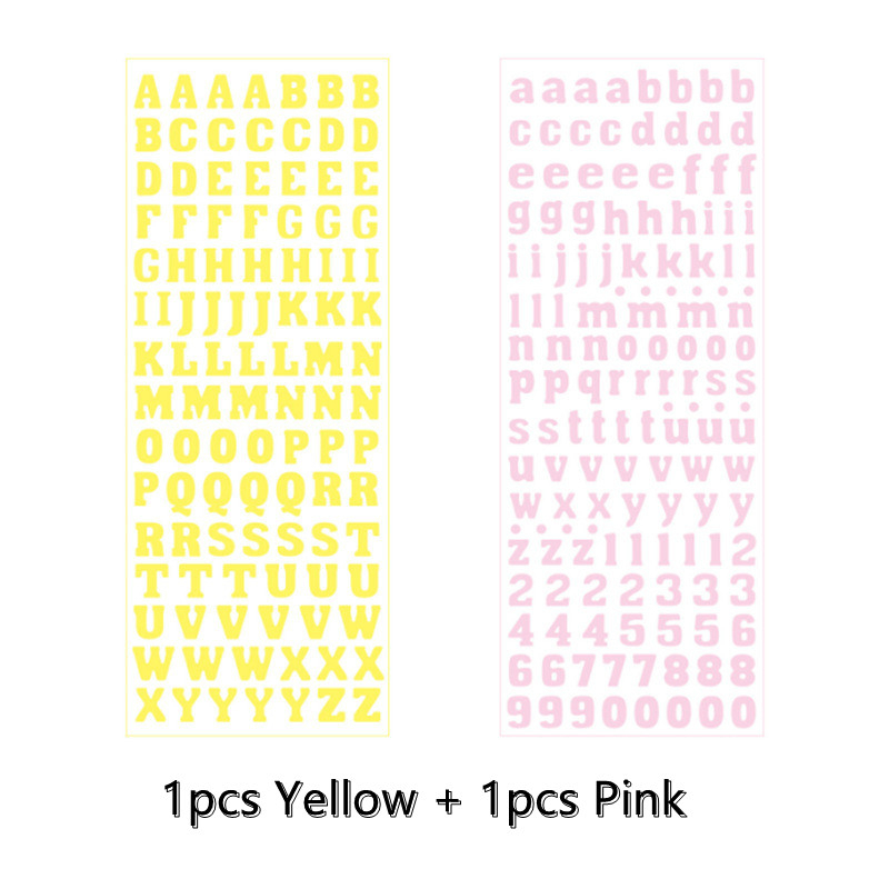🇲🇾 🏆 2 Sheets Number English Letters Alphabet Sticker Plaid Resin Filler Material Epoxy Decorative Stickers Mold Filling