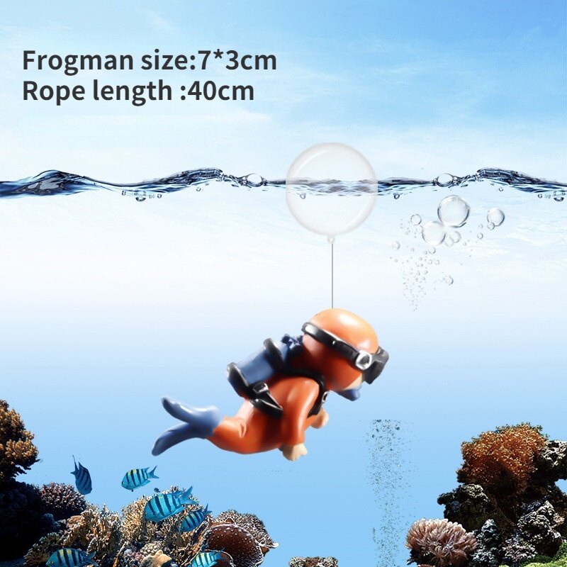 Cute Aquarium Floating Decoration Diver Magic Fairy Moon Animal Figure Underwater Ornament Landscape Fish Tank Accessories - 4