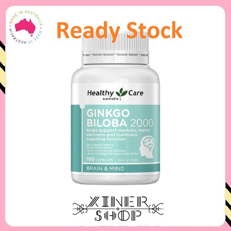 [Import From Australia] [Ready Stock EXP 07/2023] Healthy Care Ginkgo Biloba 2000mg ( 100 Capsules )
