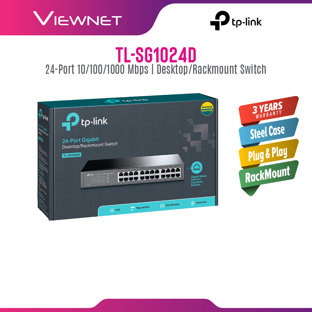 TP-Link TL-SG1024D GGB 24-Port Switch (TL-SG1024D)