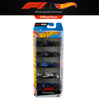 Hot Wheels Formula 1 5-Pack Set Of 5 Die-Cast Toy F1 Cars in 1:64 Scale (JLN11)