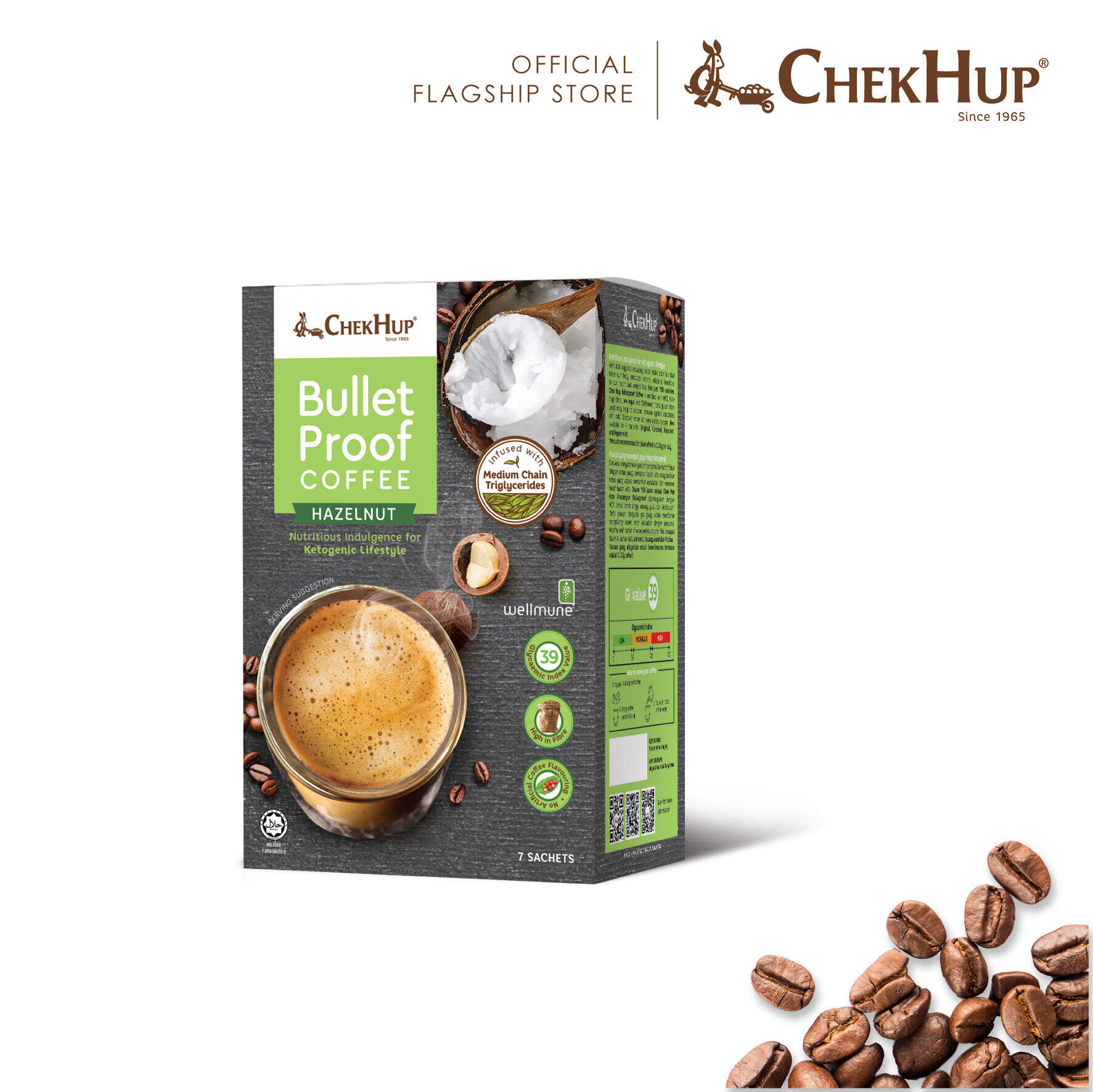 Chek Hup Bulletproof Coffee Hazelnut (25g x 7's) [Bundle of 4]