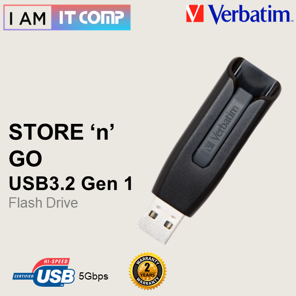 Verbatim Store N Go V3 USB 3.2 Flash Drive ( 16GB / 32GB / 64GB) Sliding Pendrive