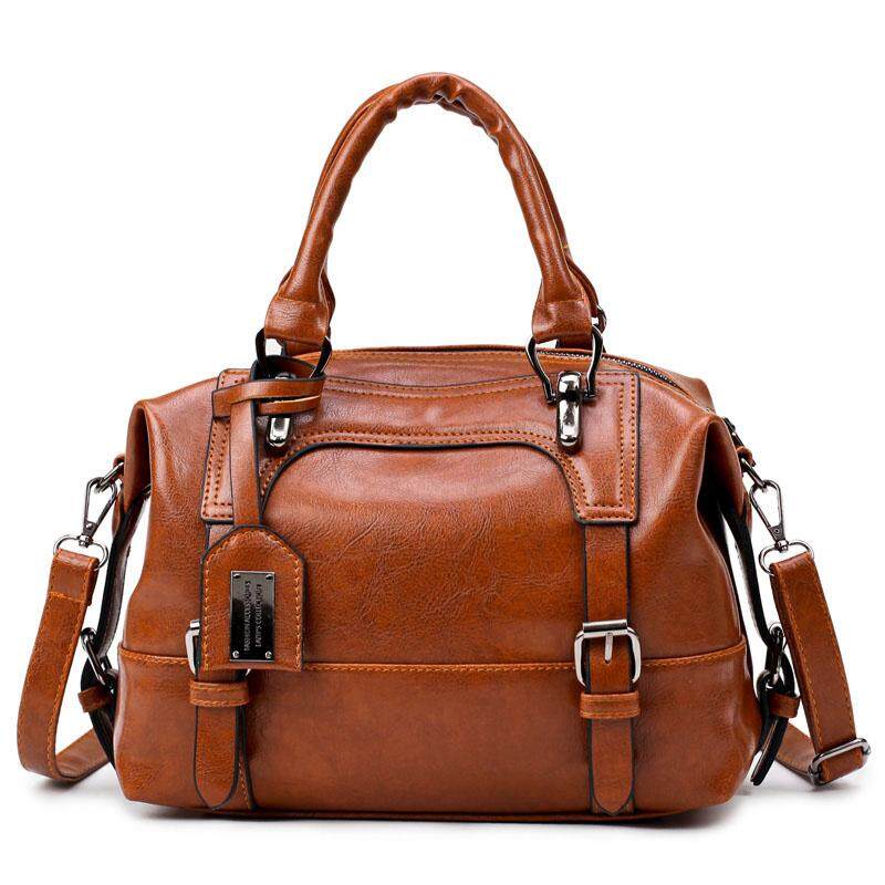 Luxury Boston Women Bag Vintage Four Belts Shoulder Bags Sequined High Quality Fashion Women's Handbags Designer PU Leather Tote Ladies 2019 New Messenger Crossbody Bag