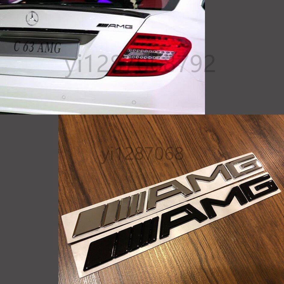 Hot New Mecedes AMG Logo Emblem Badge Sticker C E S ML SL Class Black