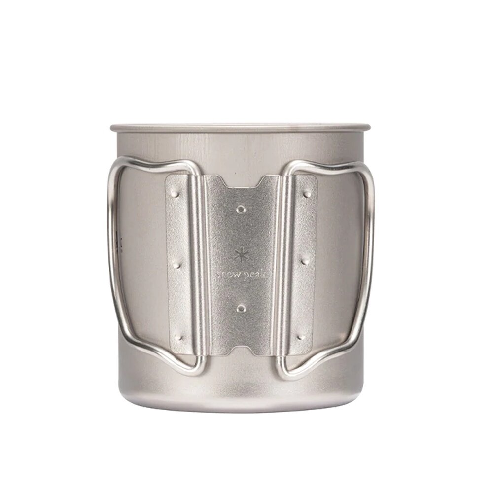 SNOW PEAK Ti-Single Cup - Titanium Foldable Handle Coffee Cup Travel Mug [Made in Japan]