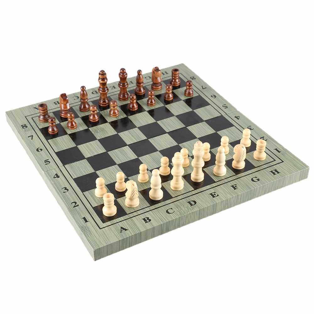 International Chess Set Portable Wooden Chessboard Chess Game For Travel Party Family Activities (1)