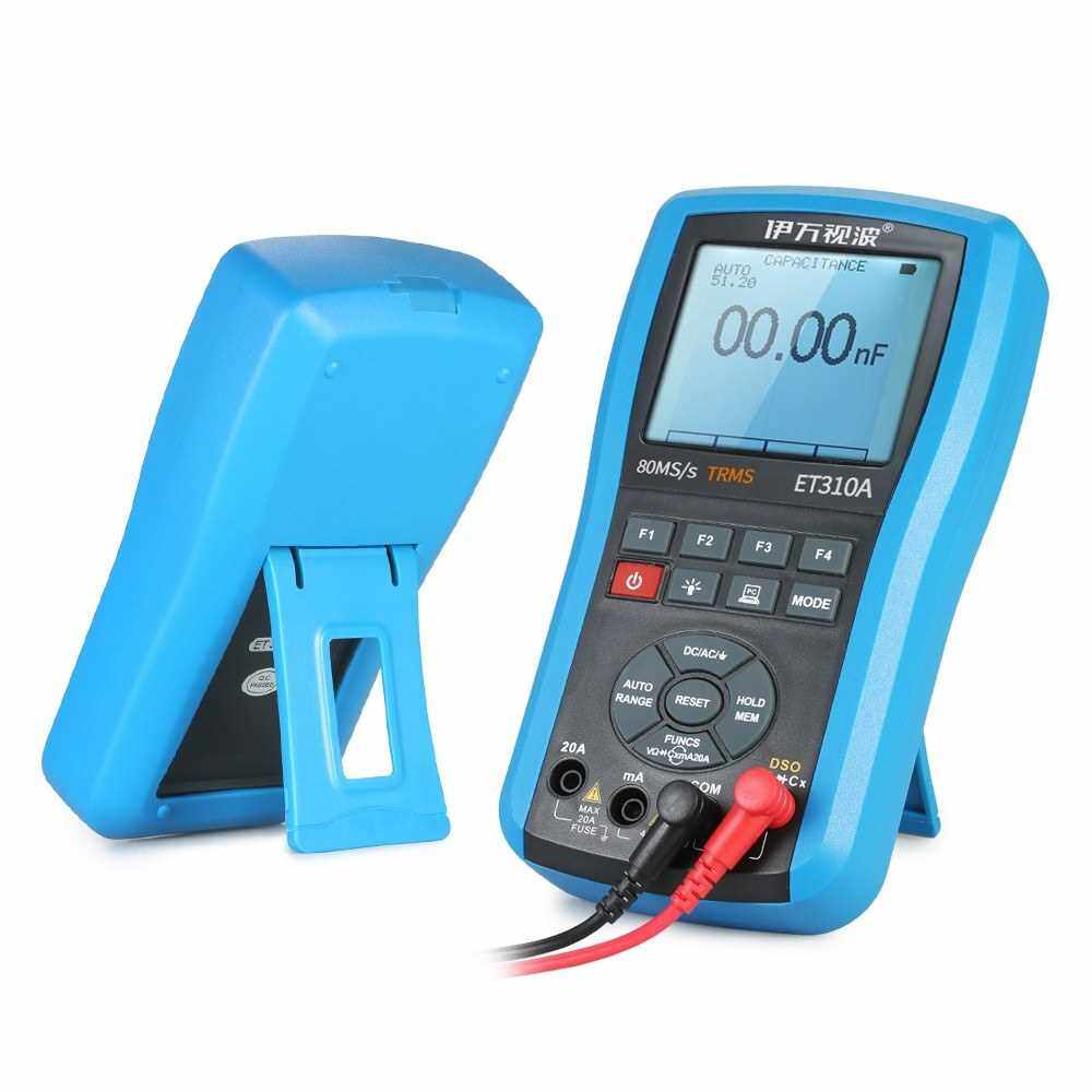 2 in 1 Multi-functional 20MHz 80MS/s Handheld Digital Storage Oscilloscope DSO Scope Meter True RMS Multimeter Auto/Manual Range with USB Communication Function (Eu)