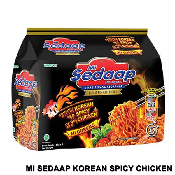 Limited Edition | Mi Sedaap Mi Goreng Korean Spicy Chicken (5 x 87g) | Instant Fried Noodle