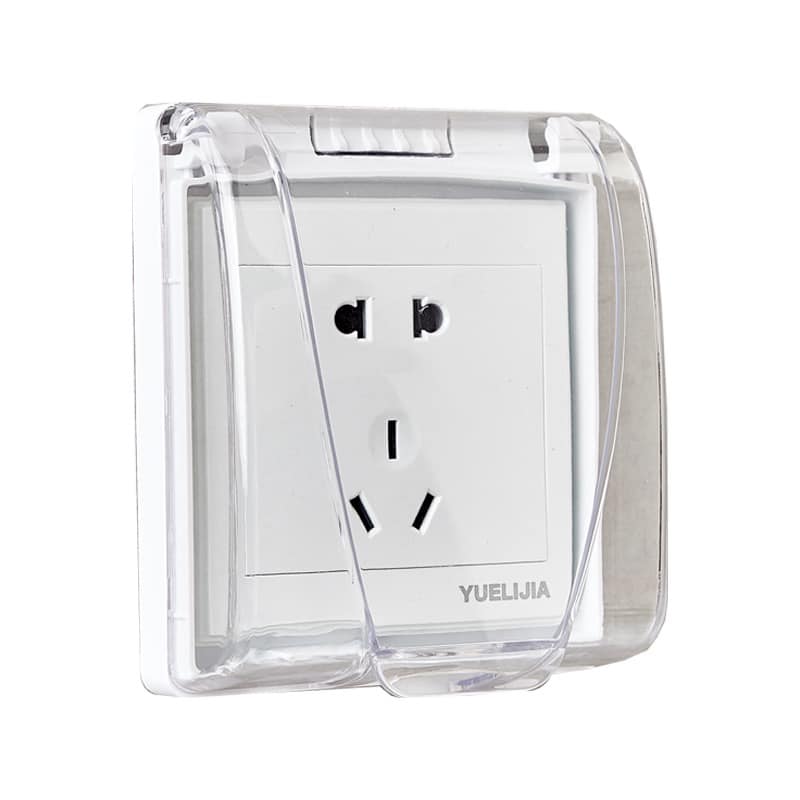 **BEST SELLING** NEW 2025 86 type Socket Cover Box Childproof Electrical Outlet & Plug Cover Box with Waterproof Splashes Plugs Guard Covers for Baby Safety Light Switch Guard for Home Security Baby Proofing (Transparent) 开关插座防水盒