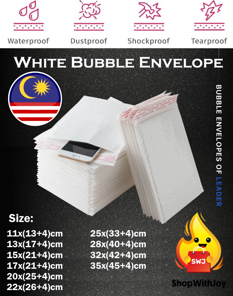 【Msia Stock】Bubble Envelope Bubble Mailer Sampul Surat 泡泡信封 Envelope Packaging Bubble Wrap Bag Courier Bag Beg Kurier