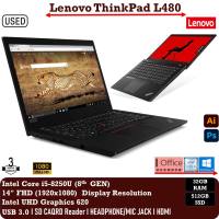 Lenovo ThinkPad L480 14″ Laptop Intel Core i5-8250U 256GB/512SSD SSD Webcam Win 10 Pro