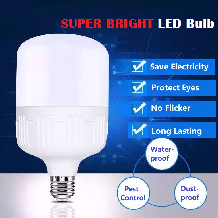 Super High Power LED Bulb Energy Saving Led Bulb E27 e27 mentol bulb e27 bulb Cerah Bulb IKEA LED Light Bulb Lampu Besar