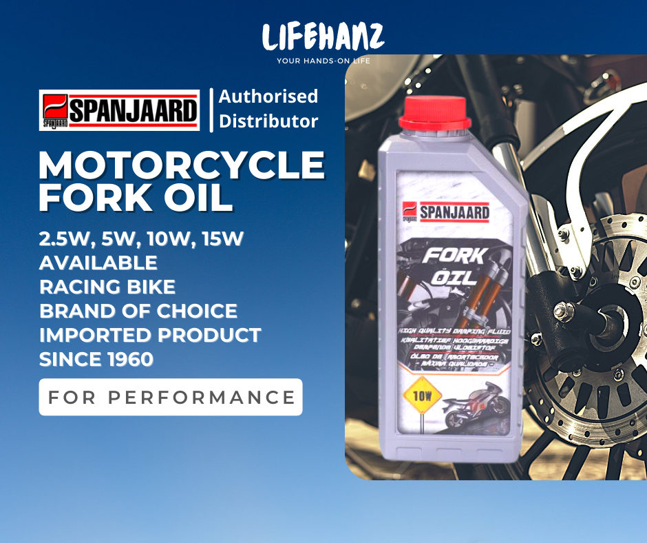 Spanjaard Motorcycle Fork Oil (1 Liter) -2.5W 5W 10W and 15W