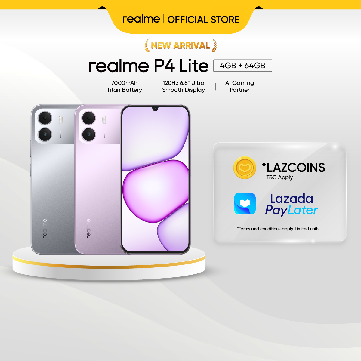 realme P4 Lite (4+64GB) | 7000mAh Titan Battery