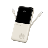 P65 PD Fast Charging CCC Power Bank with Built-in Cables ROCK Doraemon Crayon Shin Chan (10000mAh)