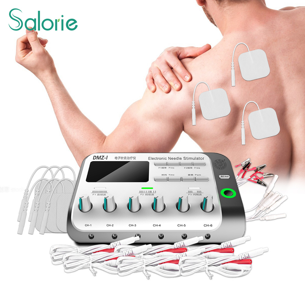 Salorie 6 เอาต์พุต Digital Tens Unit 6 ช่องอิสระ TENS EMS Unit, เครื่องกระตุ้นกล้ามเนื้อแบบเข้มข้น, เครื่องนวดชีพจรไฟฟ้าพร้อมอุปกรณ์เสริม, สำหรับอาการปวดหลัง, บรรเทาอาการปวดทั่วไป, ปวดคอ, ปวดกล้ามเนื้อ ราคา 3,637 บาท*ส่งฟรี