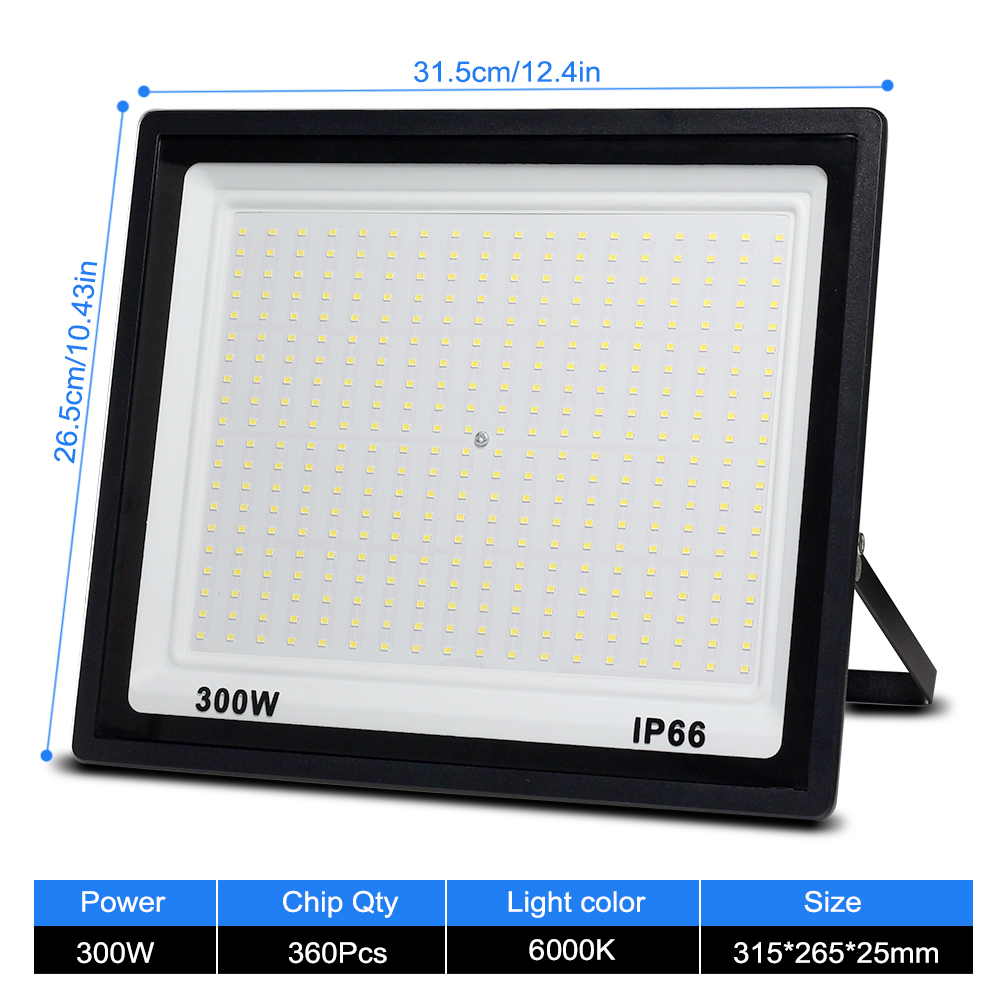 Upgraded LED Flood Light Spotlight 50W/100W/150W/200W300W Daylight IP66 Waterproof Wall Street Light Outdoor Lighting
