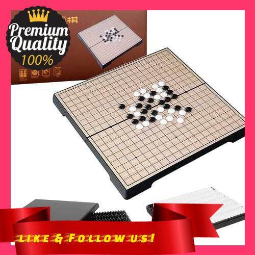People’s Choice Magnetic Go Game Set 19x19 Folding Board Game Set Travel Portable Lightweight Weiqi Chinese Chess Old Game Parlor Game Parent-Child Toy (Standard)