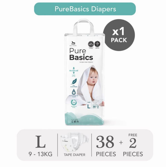 Pure Basic Pull Up / Tape Diapers Baby Soft Highly Absorbent & Comfortable Disposable Diapers For Daily Use