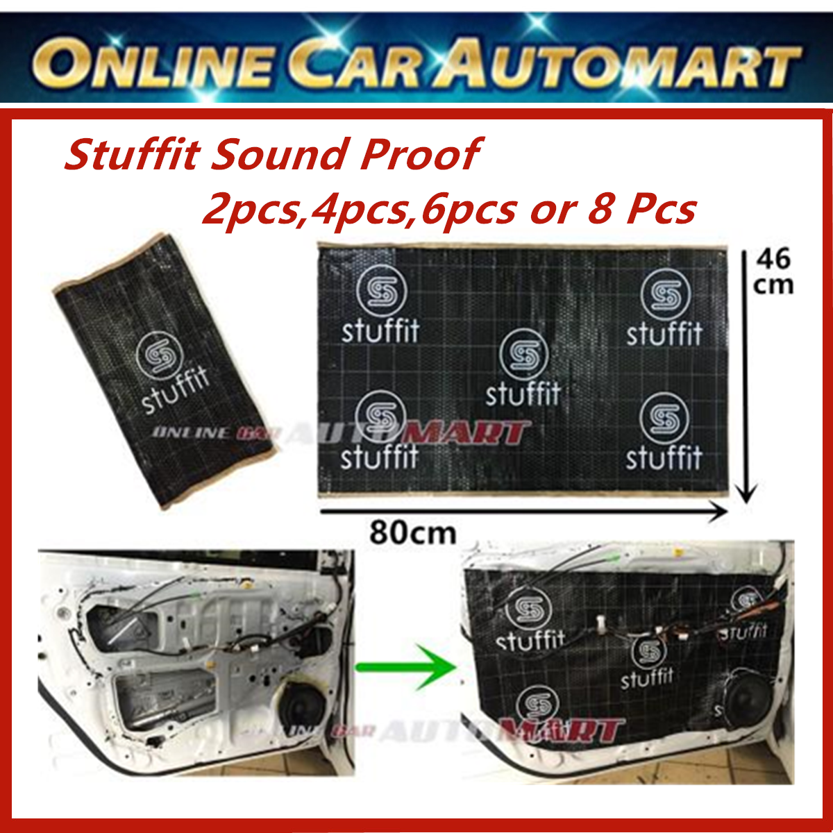 universal Stuffit Sound Damping Car Door Soundproof Insulation For All