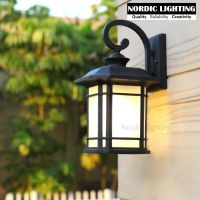 Outdoor Wall Lamp E27 Holder Nordic Lighting Outdoor Wall Light Lampu Dinding Black Colour Lampu Luar Rumah Outdoor Lighting Optional With Bulb or Without Bulb (3231/3232)