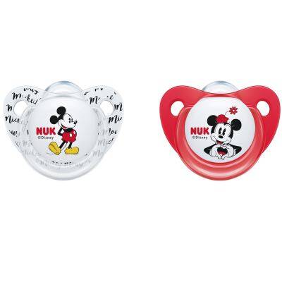 Nuk: Disney Silicone Mickey Soothers Plus 0-6M / 6-18M (Pacifiers) - 2pcs