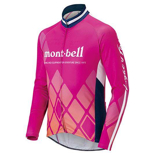 Montbell Wickron Cycle Long Sleeve Jersey #1 Unisex (L size) (Fuschia)