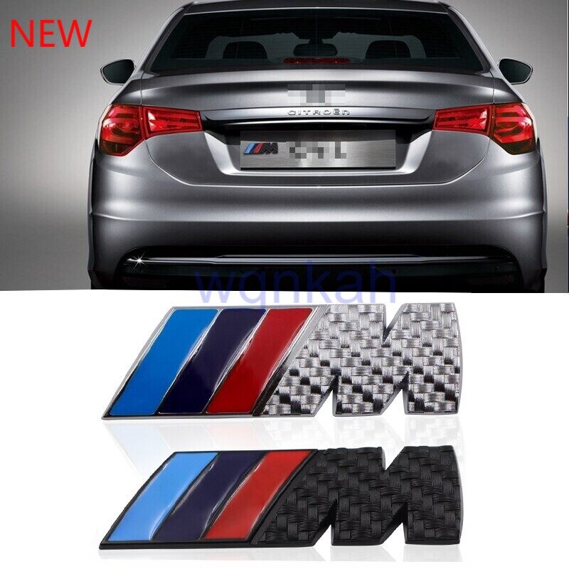 🔥Spot goods 1Pcs Carbon Fiber Car Body Sticker Rear Trunk Grill Labeling for Bmw M Sticker X1 X3 X4 