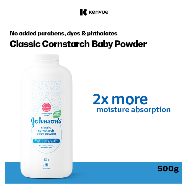 Johnsons Baby Corn Starch Powder Classic 500g