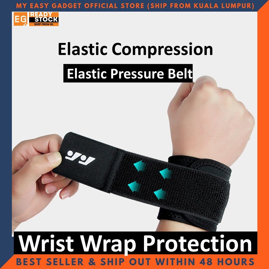Wrist Wrap Support Protection Fitness Sports Wrist Protector 1 Pair