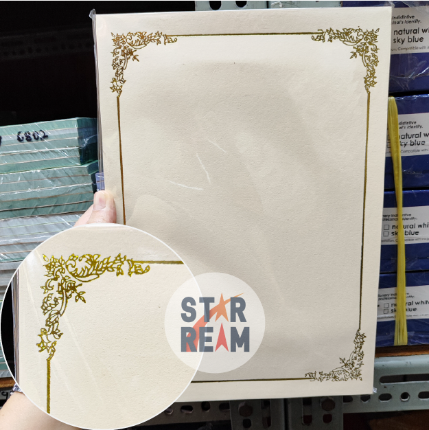 (Ready Stocks) 100s Premium A4 Certificate Paper Hot Stamping/ Kertas Sijil Cream Ivory for Workshop/Seminar/School