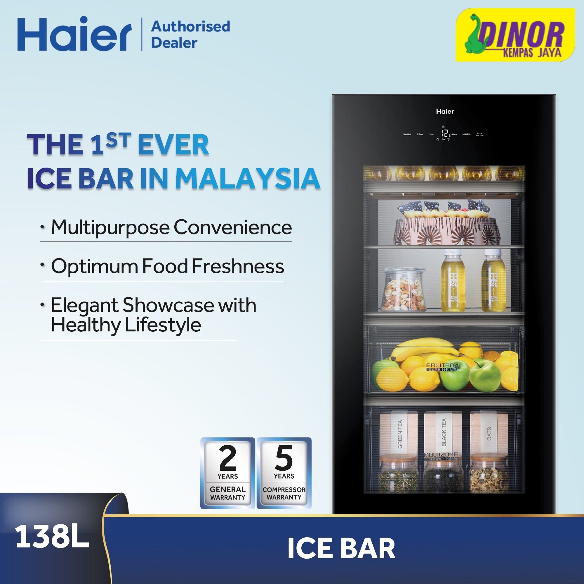 Haier 138L Ice Bar Freezer LC-138WB / LC138WB / Chiller