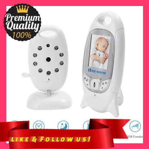 People\'s Choice Baby Monitor 2\'\' Color LCD 2.4G Two-way Audio Talk Temperature Detection Infrared Night Vision VOX Mode 8 Lullabies Nursing Reminder (White)
