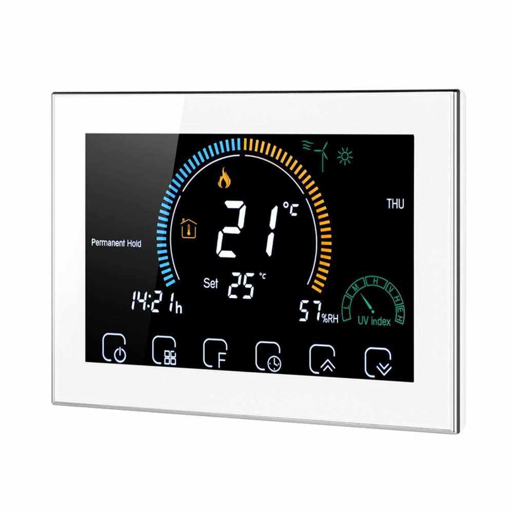 95-240V Wi-Fi Smart Thermostat Programmable Thermostat 5+1+1 Six Periods Voice APP Control Backlight